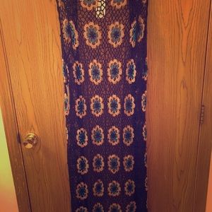 maxi crochet floral vest